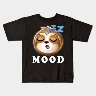 Sloth Sleeping Napping mood Kids T-Shirt